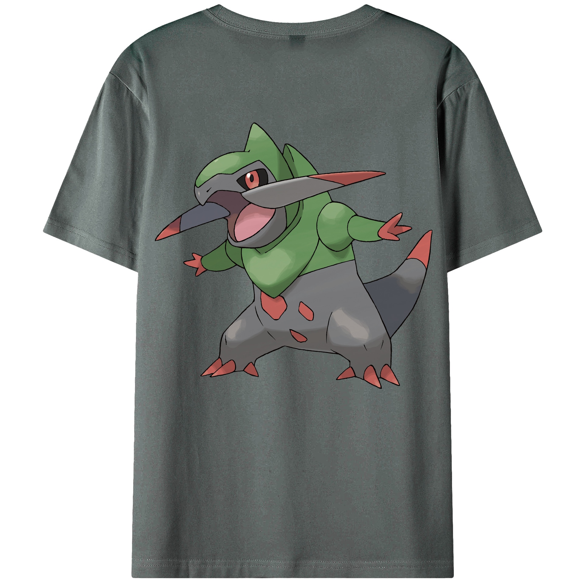 （画像用） ポケットモンスター Pokémon 綿100％ メンズ半袖Tシャツ（バックプリント） 通気性